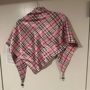 Flokin Pink Y2K Scarf in Burberry Plaid Pattern